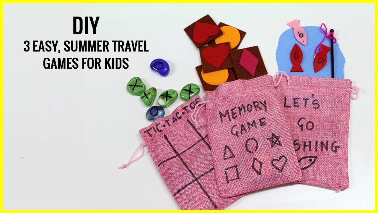 DIY I 3 Easy Travel Games For Kids