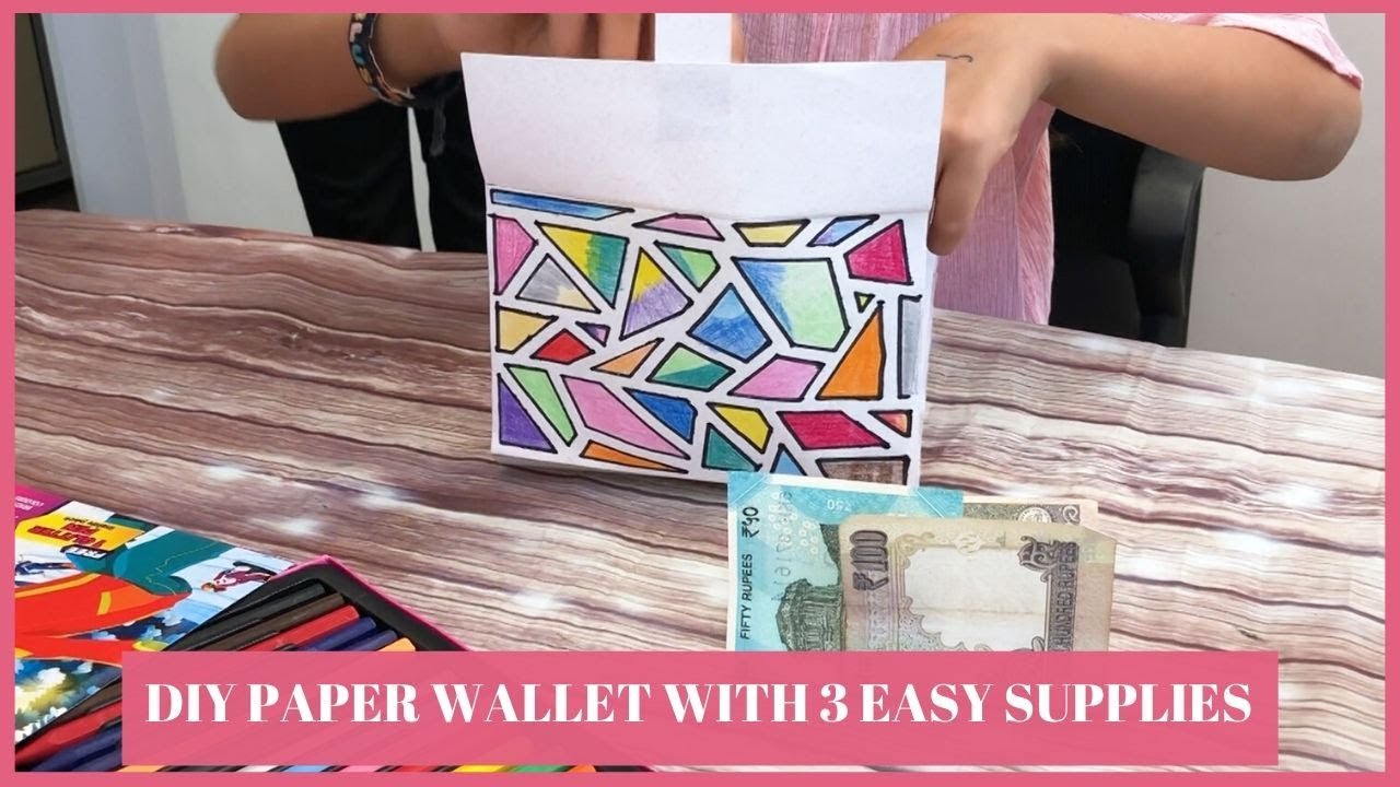 DIY Paper Wallet With 3 Easy Supplies
