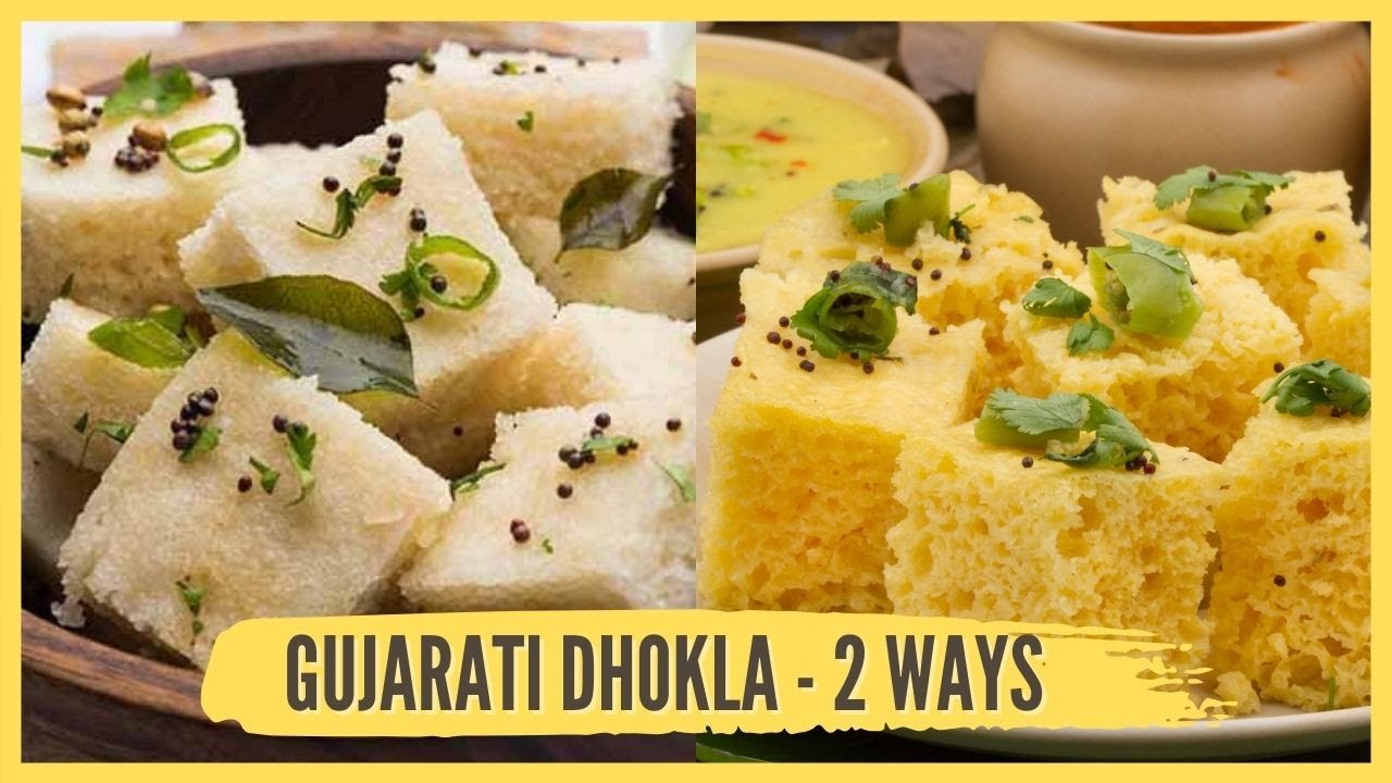 Gujarati Dhokla Recipe Made 2 Ways – Yellow & White Dhokla