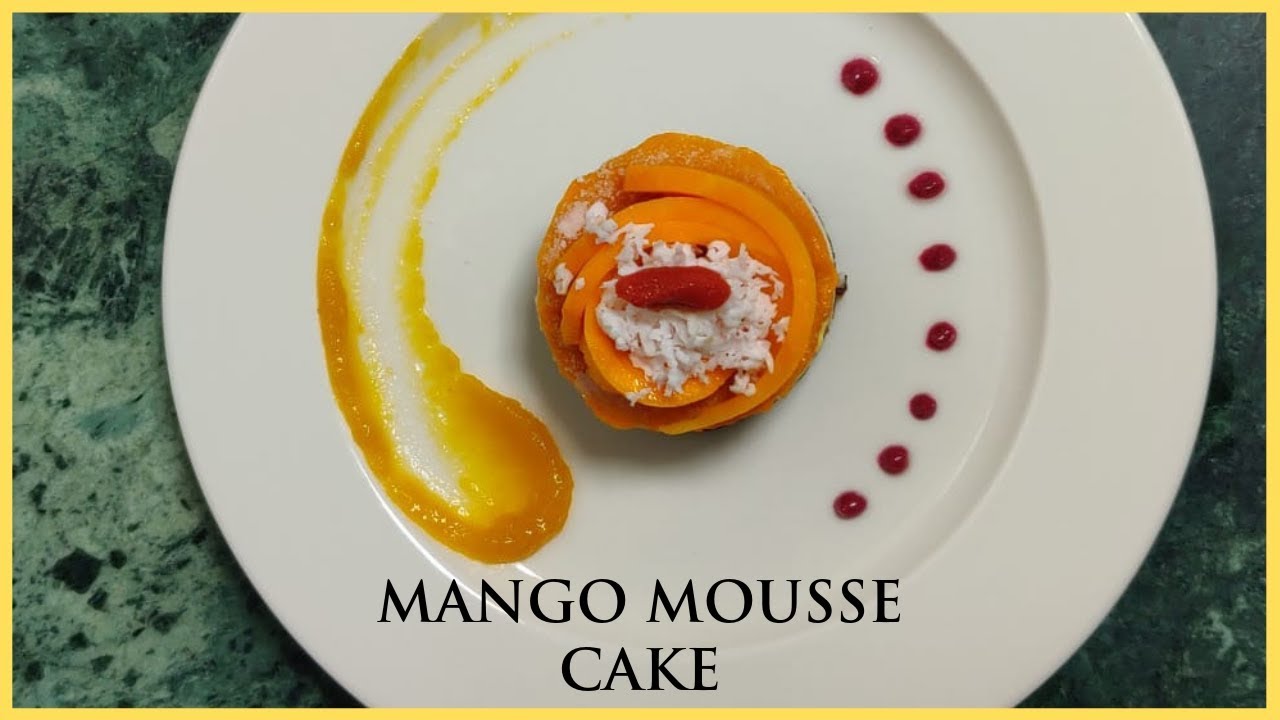 Mango Mousse Cake Recipe | (Eggless & No Sugar)
