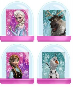 Disneys Frozen Snow Globes 4 pcs