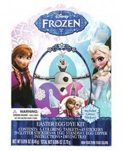 Frozen Easter Egg Decorating Deluxe Dye Kit Olaf, Elsa, Anna with Glitter Stickers